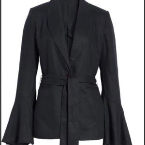 Free people black linen jacket